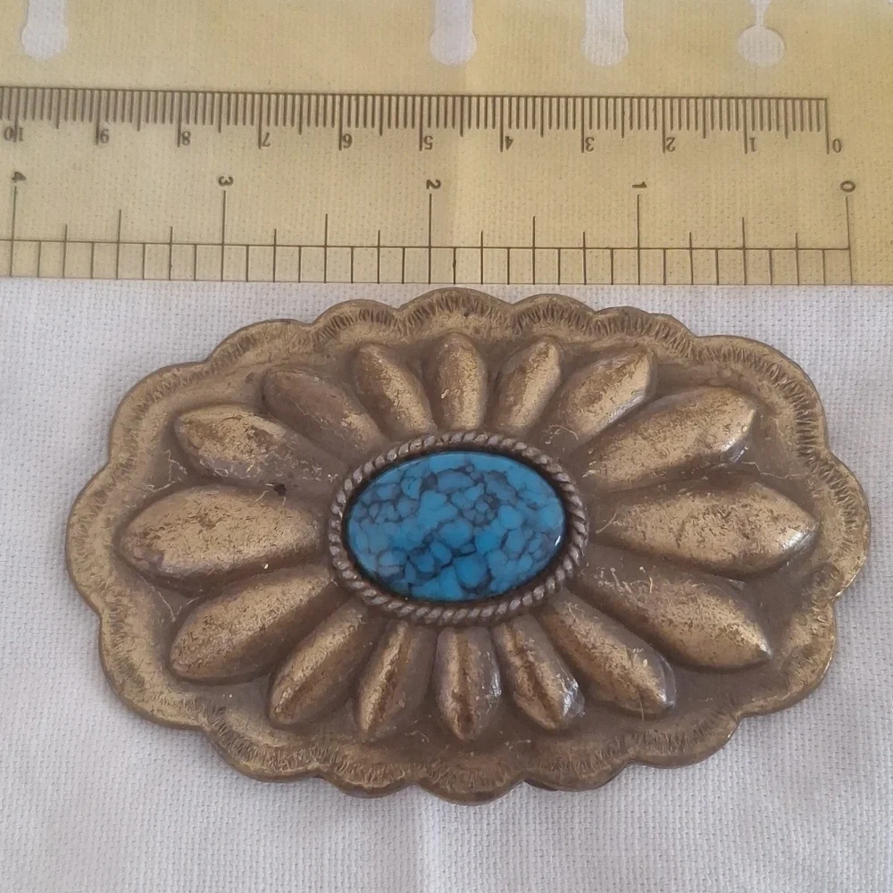 Gold and Blue Floral Accent Decor Piece